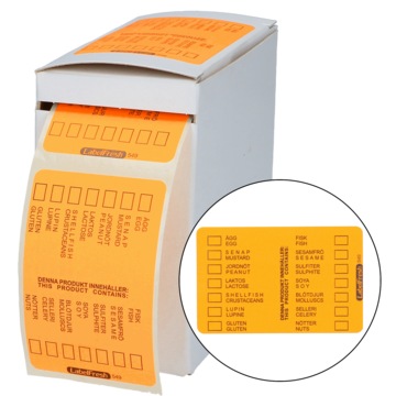 ETIKETT 14 ALLERGENER 70X45MM