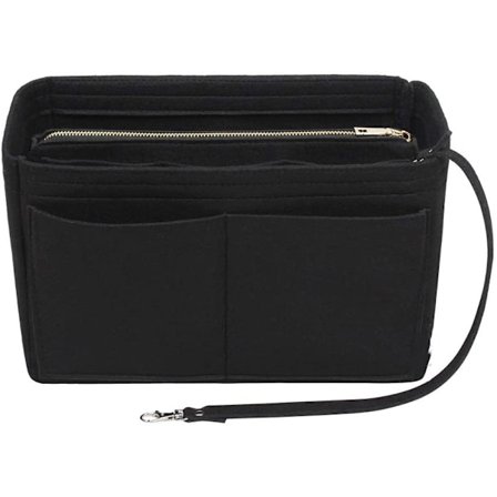 Taskeindsats til håndtaske Størrelse M Sort