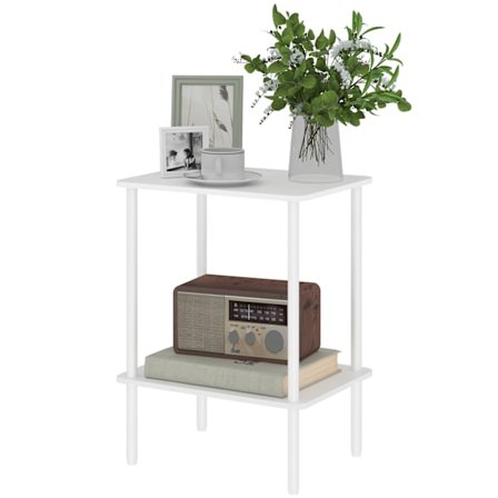 Rootz 2 Tier Side Table - Accent Table - soffbord - Extra förvaring - 40 cm x 30 cm x 52,2 cm
