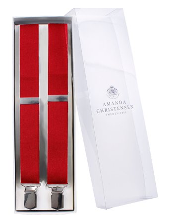 Amanda Christensen Suspenders - Red - ONE SIZE