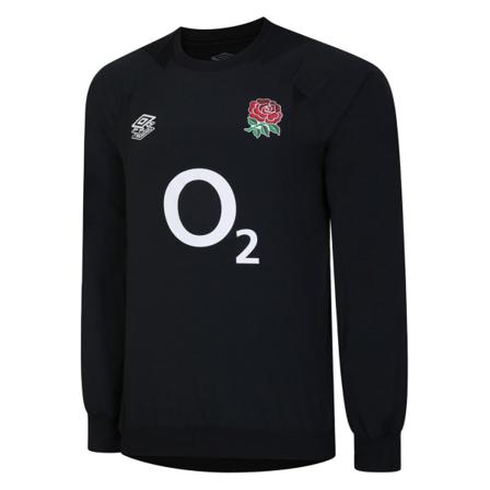 England Rugby Herr 22/23 Umbro Warm Up Drill Top L Svart