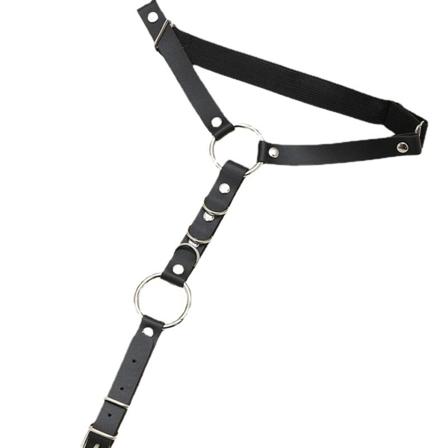 PU lær midje benbur Metallspenne Justerbart midjebelte Benselebur for kvinner Svart