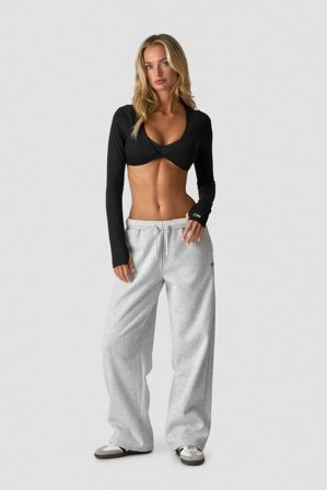 ICANIWILL - Everyday Straight Leg Sweat Pants Light Grey Melange - Hosen - Damen - ICIW