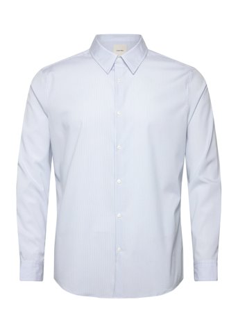 Ls Thin Stripe Supima Stretch Sl Blue Calvin Klein