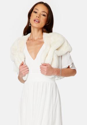 Bubbleroom Occasion Margot Faux Fur Cover Up S/M White Hääasusteet Dam