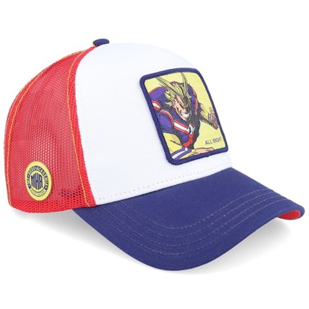 Capslab - White trucker Czapka Z Daszkiem - My Hero Academia All Might Red/White/Blue A-Frame Trucker @ Hatstore
