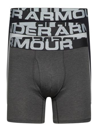 Ua Charged Cotton 6In 3 Pack Grey Under Armour
