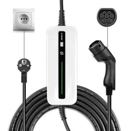 Morec 10/16A 2,2/3,6KW bærbar EV-oplader 6m Schuko-stik til Type 2 elektrisk køretøj