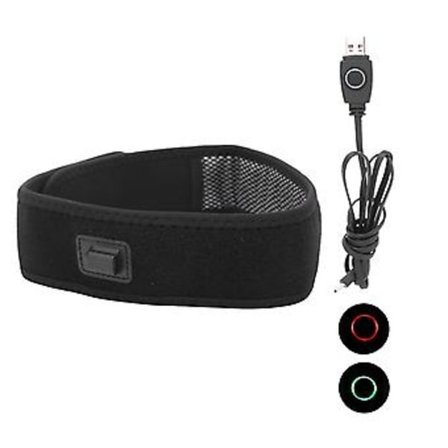 5V Elektrisk varmebånd i karbonfiber med 3 hastighetsinnstillinger for temperatur, svart