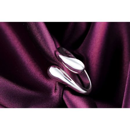 Förgylld Silver Enkel Öppningsbar Justerbar Ring