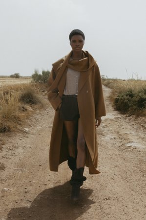 Premium Selection Double Buttoned Wool Blend Coat - Frakker - Brun - EU 44