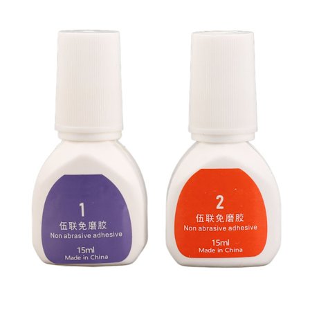 2 stk. Pensel på neglelim Langvarig Hurtigtørkende Ikke-slipende Lim Kunstige negler Tips Bond