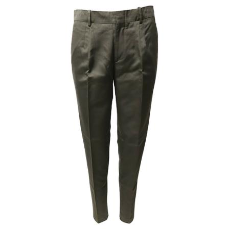 Gucci Vintage, Gucci Tapered Trousers in Green Cotton Groen, Dames, Maat:S,Katoen