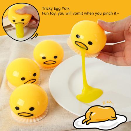 1-pack äggula som kräks stress relief leksaker