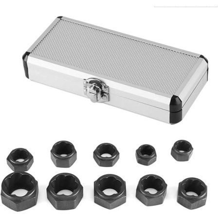 Impact Bolt och mutterutdragarsats, 10 st/set borttagare mutterutdragarhylsa verktyg för att ta bort skadade