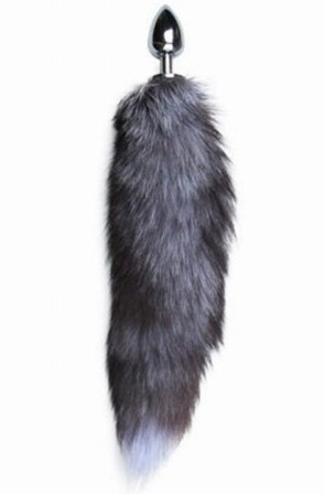 Fox Tail Plug Nr. 4 Silber