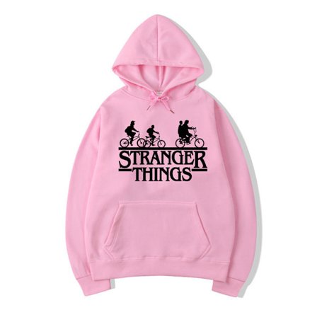 Stranger Things Printed Hettegensere Svart Belte Sweatshirts Dame
