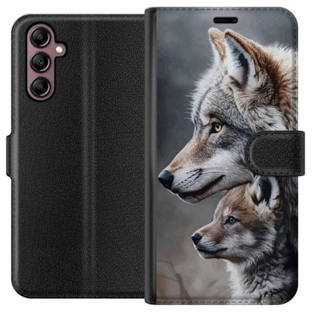 Kompatibelt Lommeboketui til Samsung Samsung Galaxy A14 5G Ulver Ville Wolf Dyr Mystikk