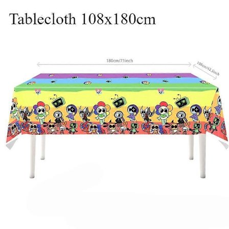 Dandys World Festartikler Service Bord Papirtallerken Kop Servietter Ballon Kagetopper Gavepose DIY Fødselsdagsdekorationer