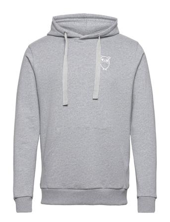 Elm Owl Hood Sweat - Gots/Vegan Grey Knowledge Cotton Apparel