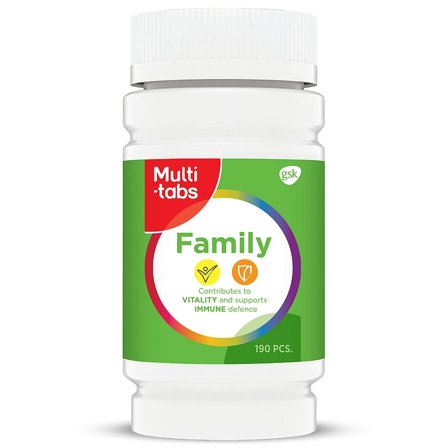 Multi-tabs Family 190 tabl., Helse & Madvarer, Kosttilskud, Kosttilskud Til Mænd