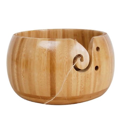 Kreativ Skål Holdbar Bambusskål Garnopbevaringsskål Hæklet Uld Organizer til Hjemmet (Uden Låg)