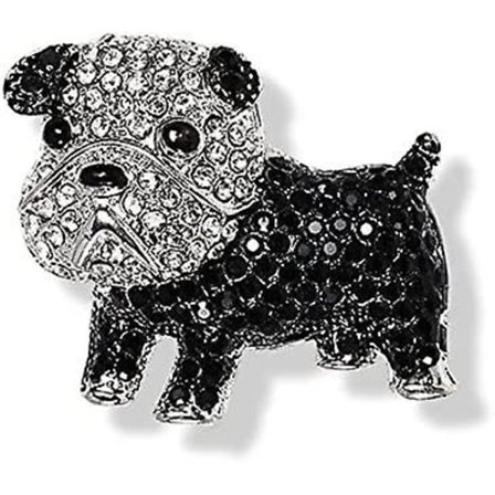Fashion Cartoon Puppy Dog Cute Animal Black And White Dog Brosch Pin Corgi Teddy Bulldog Brosch För Kvinnor Flickor