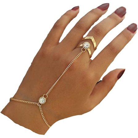 Ringarmband Armband Dam Butterfly Star Moon Hänge Smycke Pärla Kedja Armband Bälte Ring Boho Kedja Tassel Kristall Armband Finger Ring Armband Flicka