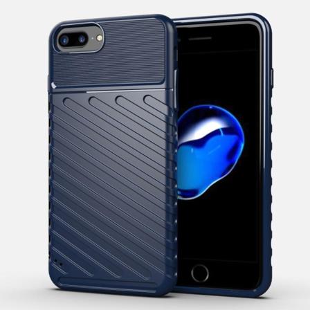 Iphone 6/6s/7/8 Plus - Twill Textur Skal - Blå Blue Blå
