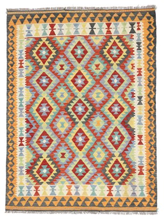 Kilim Afghan Old Style Rug Oriental Dark Red/Brown (Wool, Afghanistan)