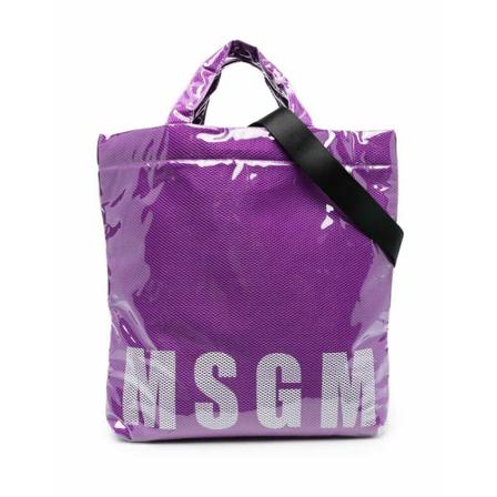 Msgm, Tote Bags Paars, Dames, Maat:ONE Size