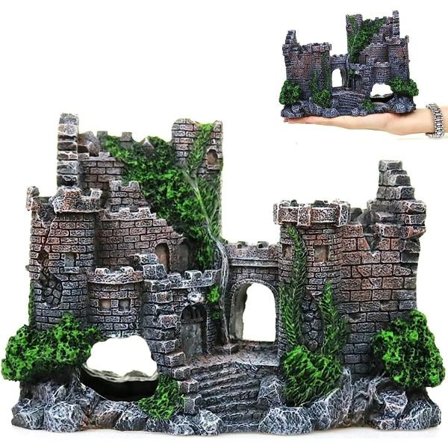 CDQ Simuloitu Linna Hartsinen Koriste Linna Akvaario Deko Koristeellinen Linna Akvaariolle Akvaario Linna Deko Akvaario Deko