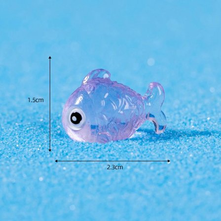 Fisk miniaturer Glødende figurer LILLA