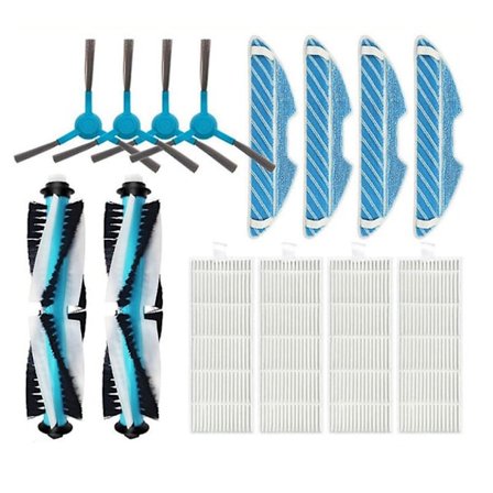 Reservedeler for Conga 1290 1390 1590 robotstøvsuger - Hovedbørste, sidebørste, HEPA-filter, mopp