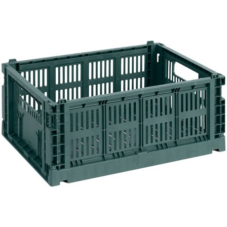 HAY Colour Crate Medium säilytyslaatikko, tummanvihreä