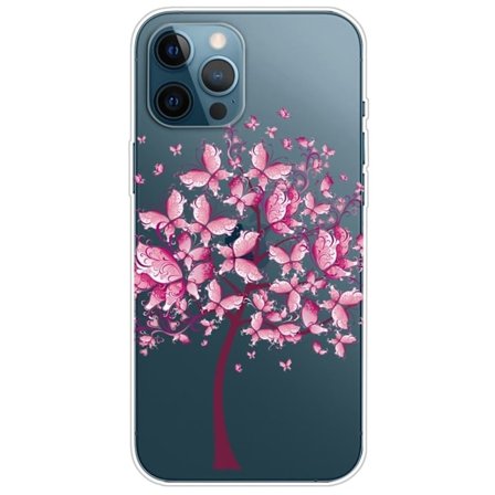 Butterfly iPhone 14 Pro skinnveske - Sommerfugltre