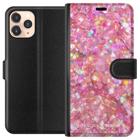 Yhteensopiva Lompakkokotelo Apple Apple iPhone 11 Pro Cactus and Friends – PinkGlitter
