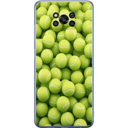 Kompatibel Mobilcover til Xiaomi Xiaomi Poco X3 Pro Mønster af grønne tennisbolde i høj detalje, sporty motiv med gentagende tekstur og stærke far