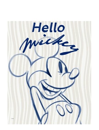 Poster & Frame Disney - Mickey Mouse Hello - Blue - 50X 70CM