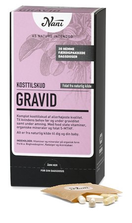 Nani Gravid Kurpakke 30 breve, Helse & Madvarer, Vitaminer, Vitaminer Til Gravide
