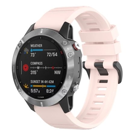 Garmin Epix / Fenix 7 klockarmband i silikon - Ljusrosa