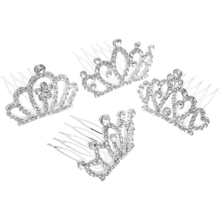 4 kpl Mini Tiara Lasten Kruunu Strassikruunukampa Syntymäpäiväjuhliin ja Esityksiin