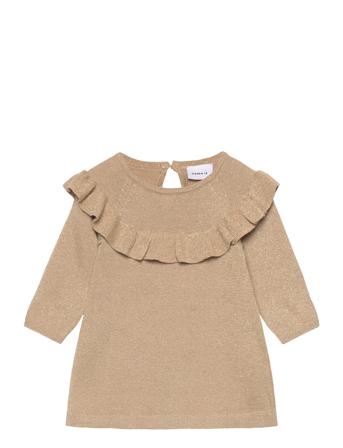 Nbfresine Ls Knit Dress Name It Beige