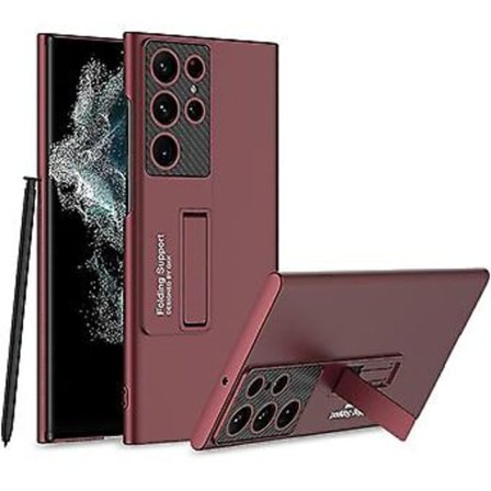 Fodral Kompatibelt med Samsung Galaxy S23 Ultra/s23 Plus/s23, Hårt PC-skal med Vikbart Stativ