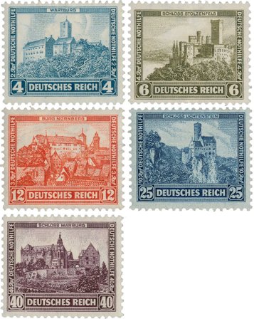 Tyske Rige 1932 - MICHEL 474-478 - Postfrisk