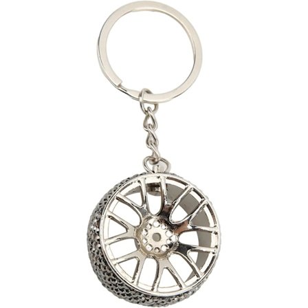 Vit glitter diamant nyckelring