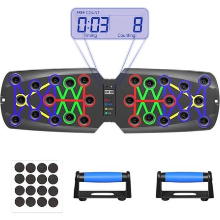 Push Up Board 14 i 1 monitoiminen harjoitusjärjestelmä – Kannettava painonnostotanko miehille ja naisille, käsivarsi- ja rintatreeni, 