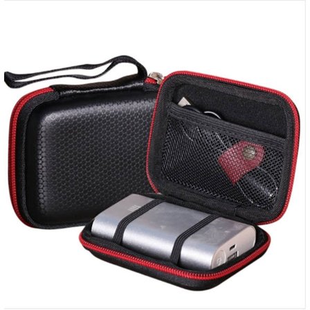Power Bank -laukku ja kaapelien järjestäjä, kompakti vesitiivis EVA PU -kotelo latureille ja kuulokkeille