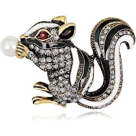 1 Stykke Brosje Klær Rhinestone Brosje Dekorasjon Kreativ Elegant Ekorns Brosje Gave Til Kvinner