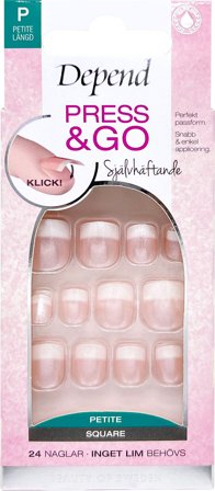 Depend Press & Go French Look Skimmer Petite, Makeup, Kunstige Negle Og Tilbehør, Kunstige Negle